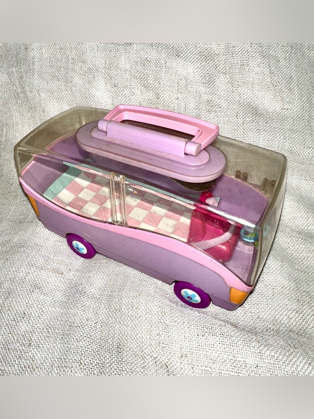 Vintage 2003 Polly Pocket Party Van Limo Case Y2K Toy